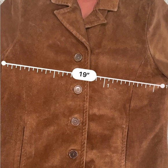 Ann Taylor Brown Suede Leather Jacket Size M - Picture 5 of 8